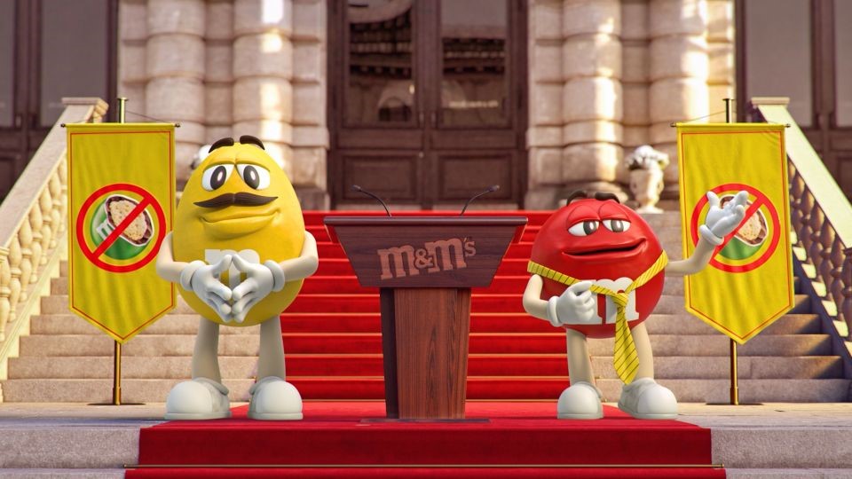 Vermelho e Amarelo criam "Lei do Silêncio 24h" para sabotar o lançamento de M&M’S® Crispy 